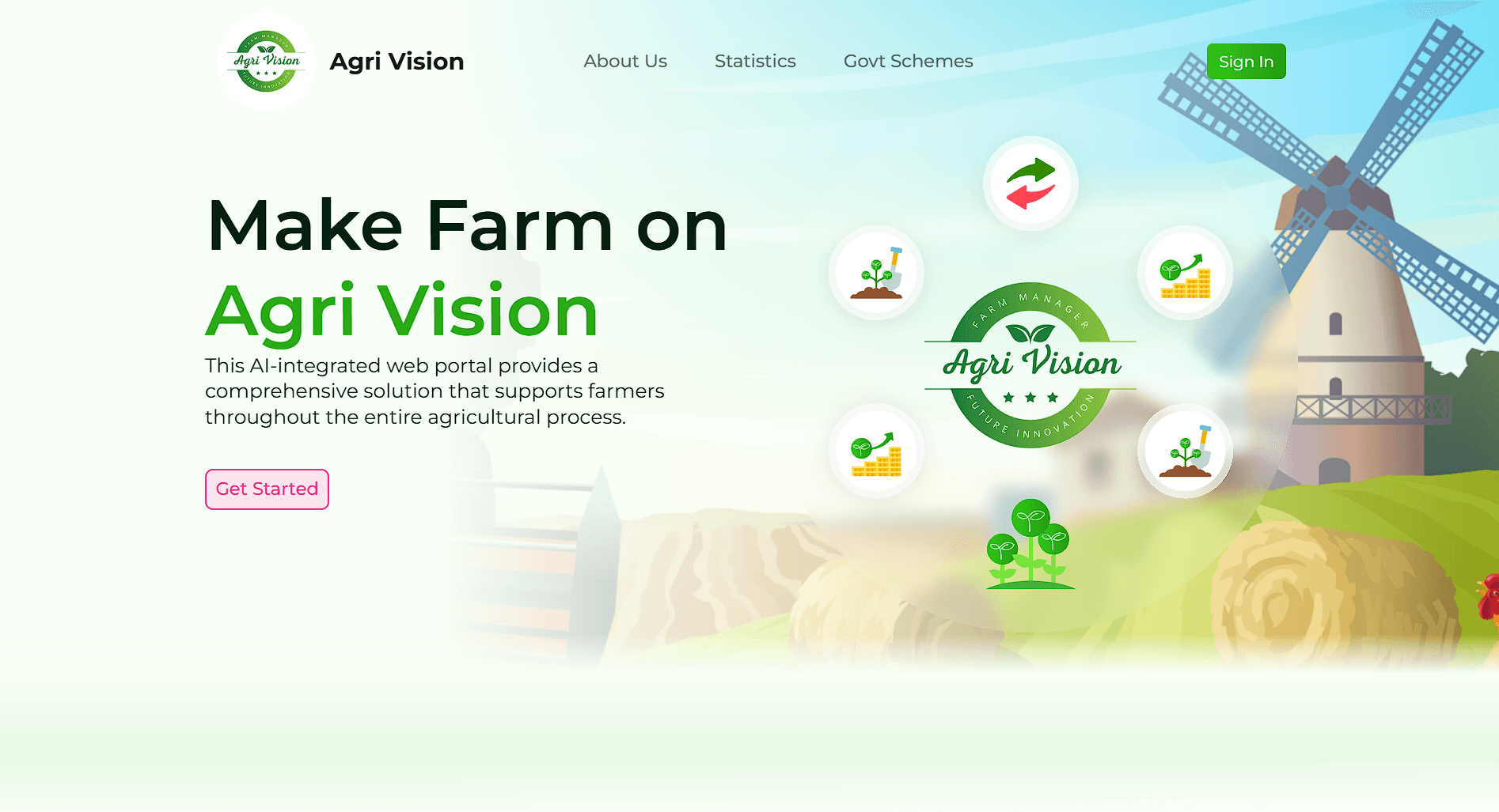 AgriVision Landing Page